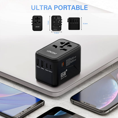 LENCENT GaN III 65W Universal Travel Adapter
