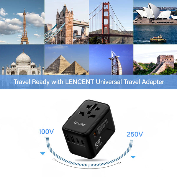 LENCENT – GaN III 65W Universal Travel Adapter - 13