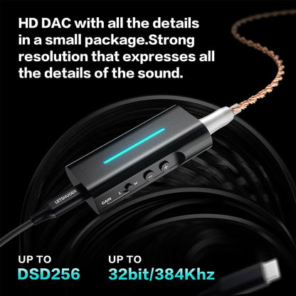 LETSHUOER DT03 Portable Dac / Amp HD DAC 32bit/384Khz