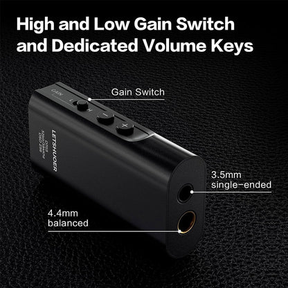 LETSHUOER DT03 Portable Dac / Amp High & low Gain Switch