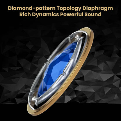 Diamond-pattern topology diaphragm of LETSHUOER DX1 IEMs designed for rich dynamics and powerful sound output.