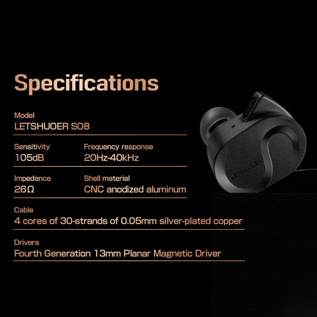 LETSHUOER S08 IEM Specification