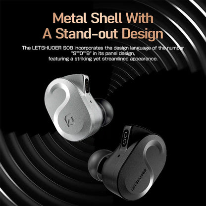 LETSHUOER S08 IEM Design Metal Shell