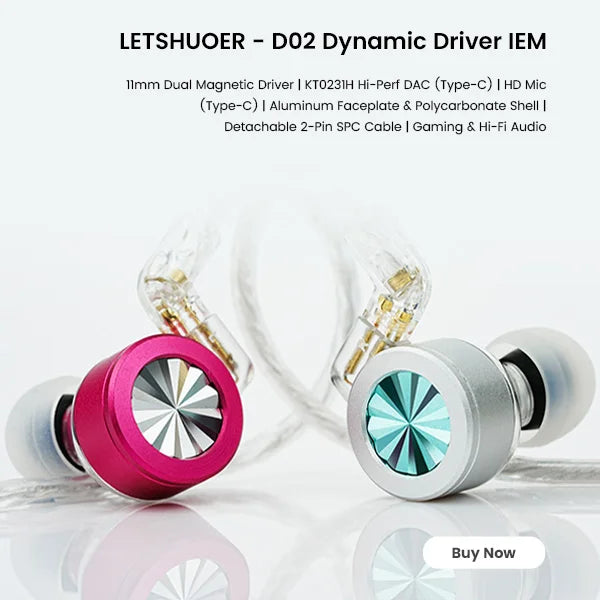 LETSHUOER - D02 Dynamic Driver IEM