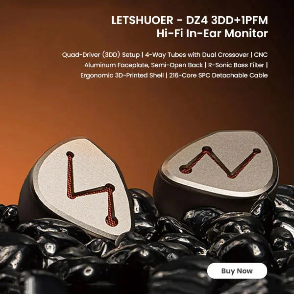 Letshuoer   dz4 3dd 1pfm hi fi in ear monitor for mobile