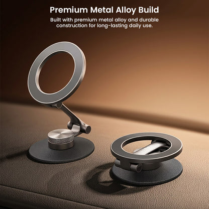 Premium metal alloy magnetic phone holder with adjustable 270° tilt