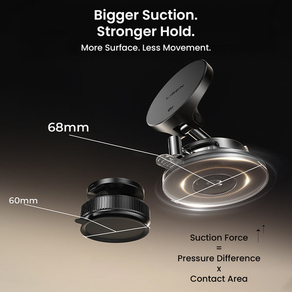 LISEN- Qi2.2 25W MagSafe Phone Holder with 54W Car Charger Adapter - 10