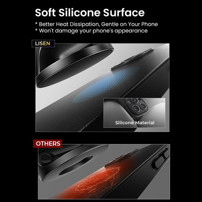 Silicone phone holder with soft surface for heat dissipation and non-damage