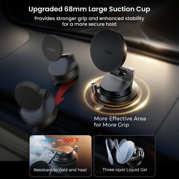 LISEN- Qi2.2 25W MagSafe Phone Holder with 54W Car Charger Adapter - 5