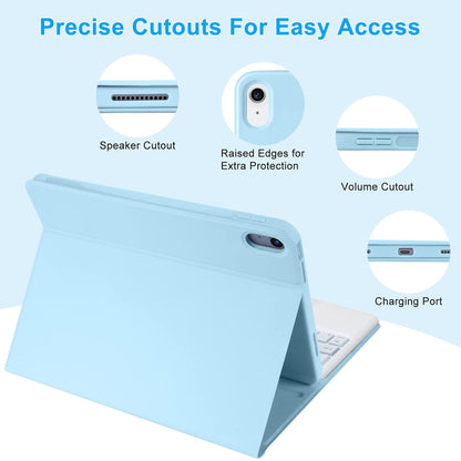 LX103T Keyboard Case Cover for Lenovo Tab M10 FHD Plus 2nd Gen/ K10 10.3" precise cutouts