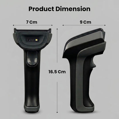 Luckydoor- DS230BT 1D & 2D 2-IN-1 Wireless Barcode Scanner with Charging Base