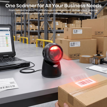 Luckydoor- 2D & 1D USB Wired Qr Code Reader Omnidirectional Barcode Scanner