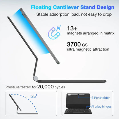 M11P S9+ Keyboard Case for Samsung Galaxy Tab S9 FE Plus 12.4 inch/ S9 Plus floating angle