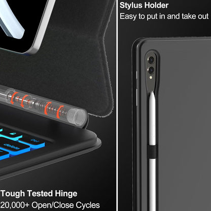 M11P S9+ Keyboard Case for Samsung Galaxy Tab S9 FE Plus 12.4 inch/ S9 Plus portable