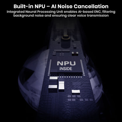 NPU inside circuit board for AI noise cancellation