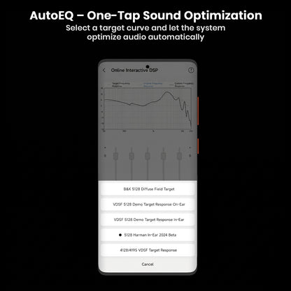 Smartphone screen displaying audio equalizer settings for sound optimization