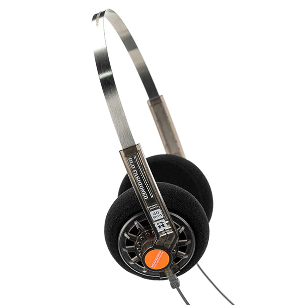 Angled view of MOONDROP On-ear Headphone with modular build and retro styling, ideal for audiophiles seeking classic sound and design.