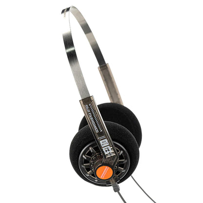 Angled view of MOONDROP On-ear Headphone with modular build and retro styling, ideal for audiophiles seeking classic sound and design.