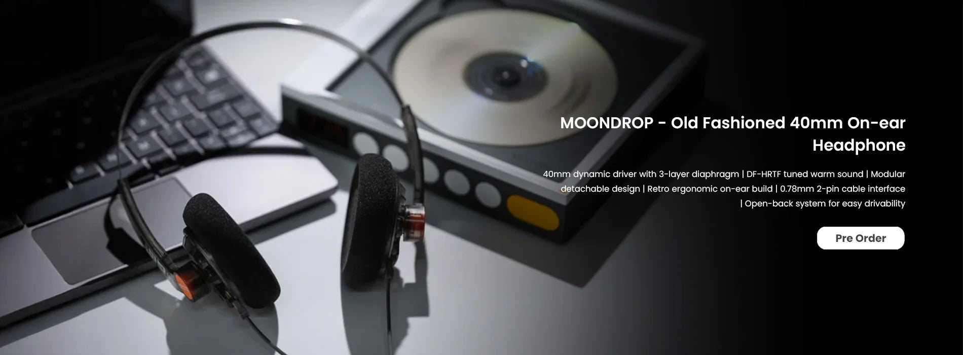 Moondrop  old fashioned 40mm on ear headphone