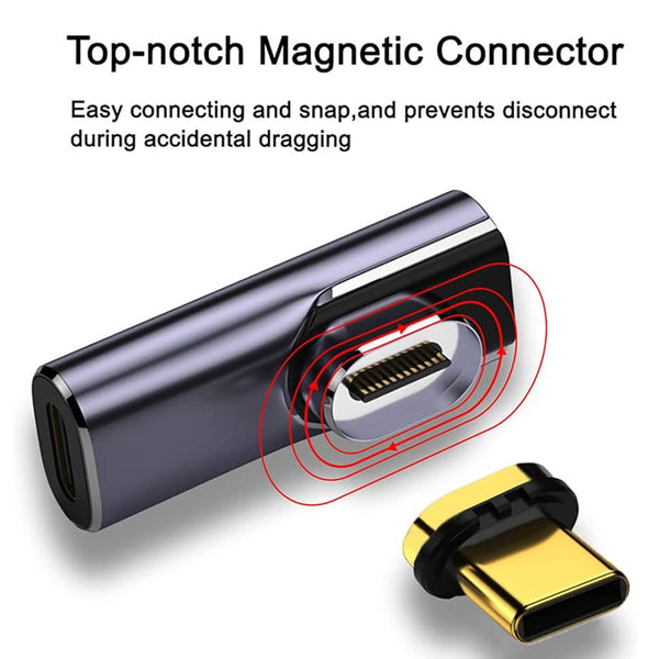 TECPHILE - 100W Type C Female to Type C Male Magnetic Adapter - 17