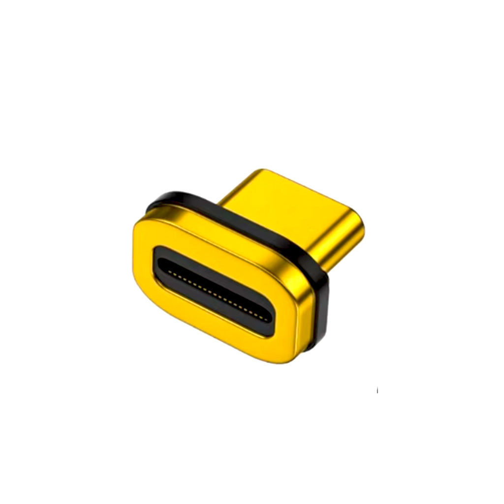 Gold-plated magnetic Type-C tip for TECPHILE Adapter, designed for high-speed data transfer and UHD 8K@60Hz video compatibility with multiple devices.
