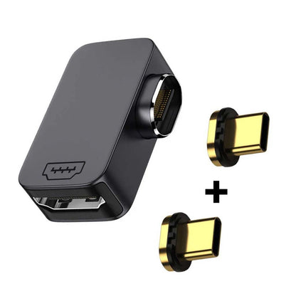 TECPHILE 4K FHD Magnetic Type C to HDMI Converter Adapter includes two magnetic USB-C tips for extended compatibility with multiple devices.