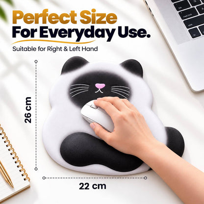 TECPHILE – Ergonomic Cat Style Mouse Pad with Wrist Rest