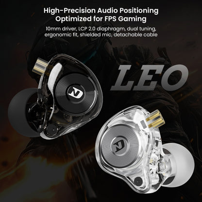 ND LEO 10mm dynamic driver in-ear monitor for gaming