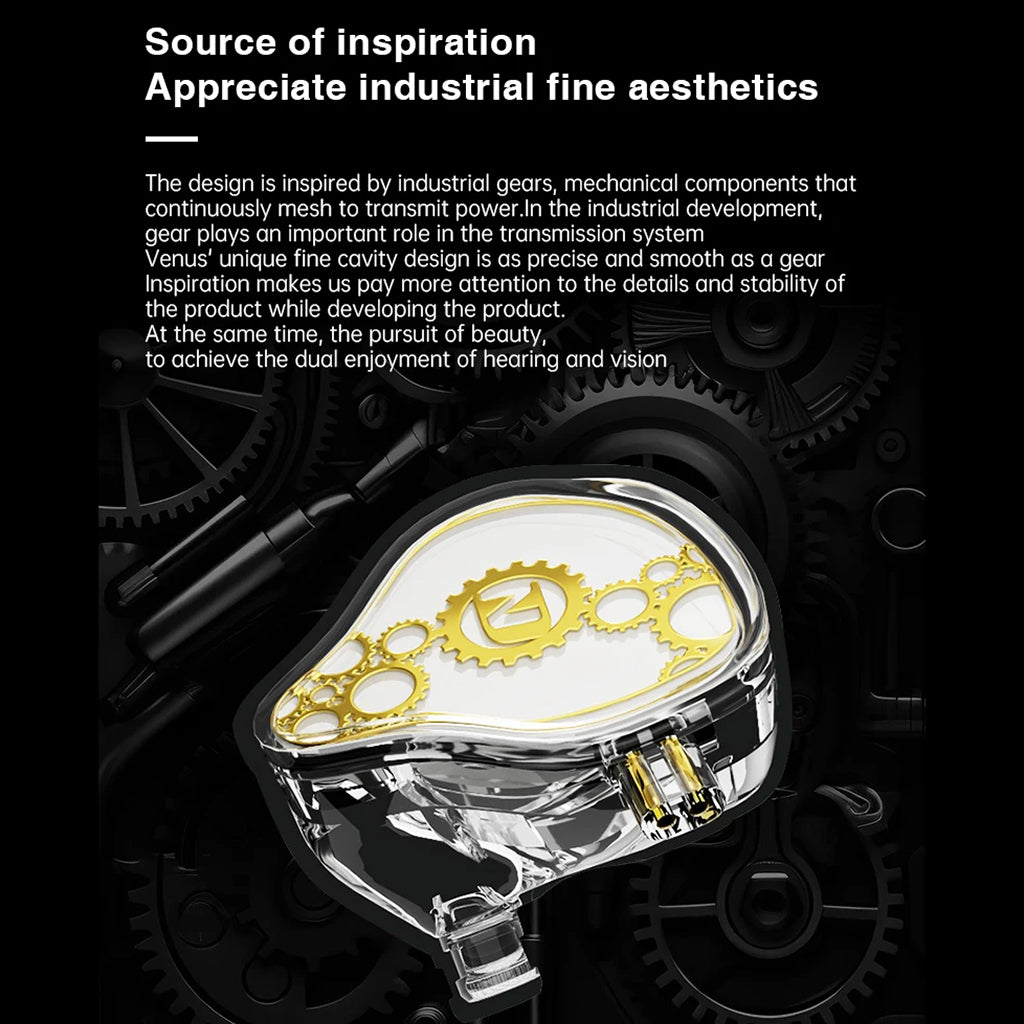ND Venus Dynamic Driver HiFi IEM Shell Structure 