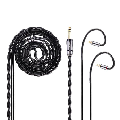 NICEHCK DuskAg Silver+OCC IEM upgrade cable with braided design and dual-pin connectors for audiophile-grade performance.