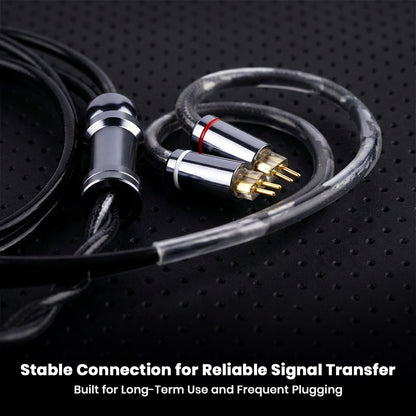 NICEHCK DuskAg IEM cable with secure 2-pin connectors ensuring stable signal transfer and reliable long-term use.