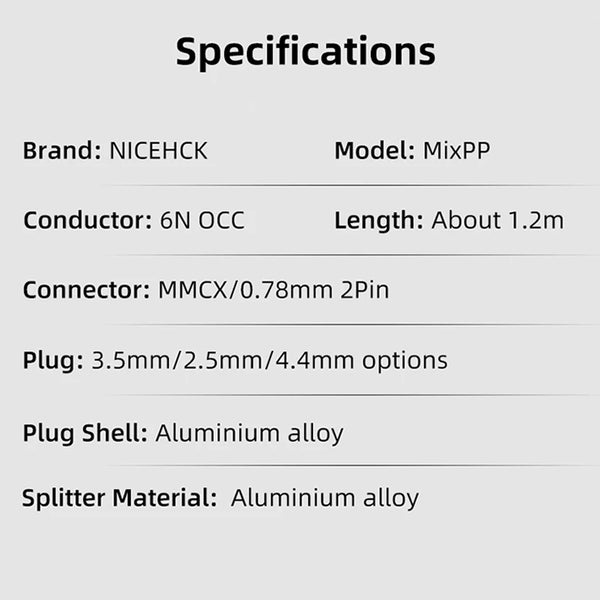 NiceHCK - MixPP 6N OCC Upgrade Cable for IEM - 6