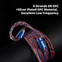 NiceHCK - NewGarden 8 Core OFC Silver Plated Upgrade Cable for IEM - 5