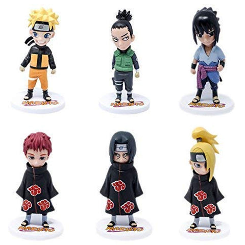 Anime Action Figures Naruto Chibi Figurines Set of 6 - 11.5cm Approx.