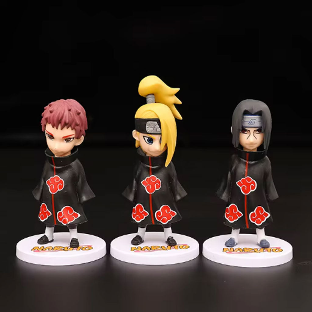 Anime Action Figures Naruto Chibi Figurines Set of 6 - 11.5cm Approx.