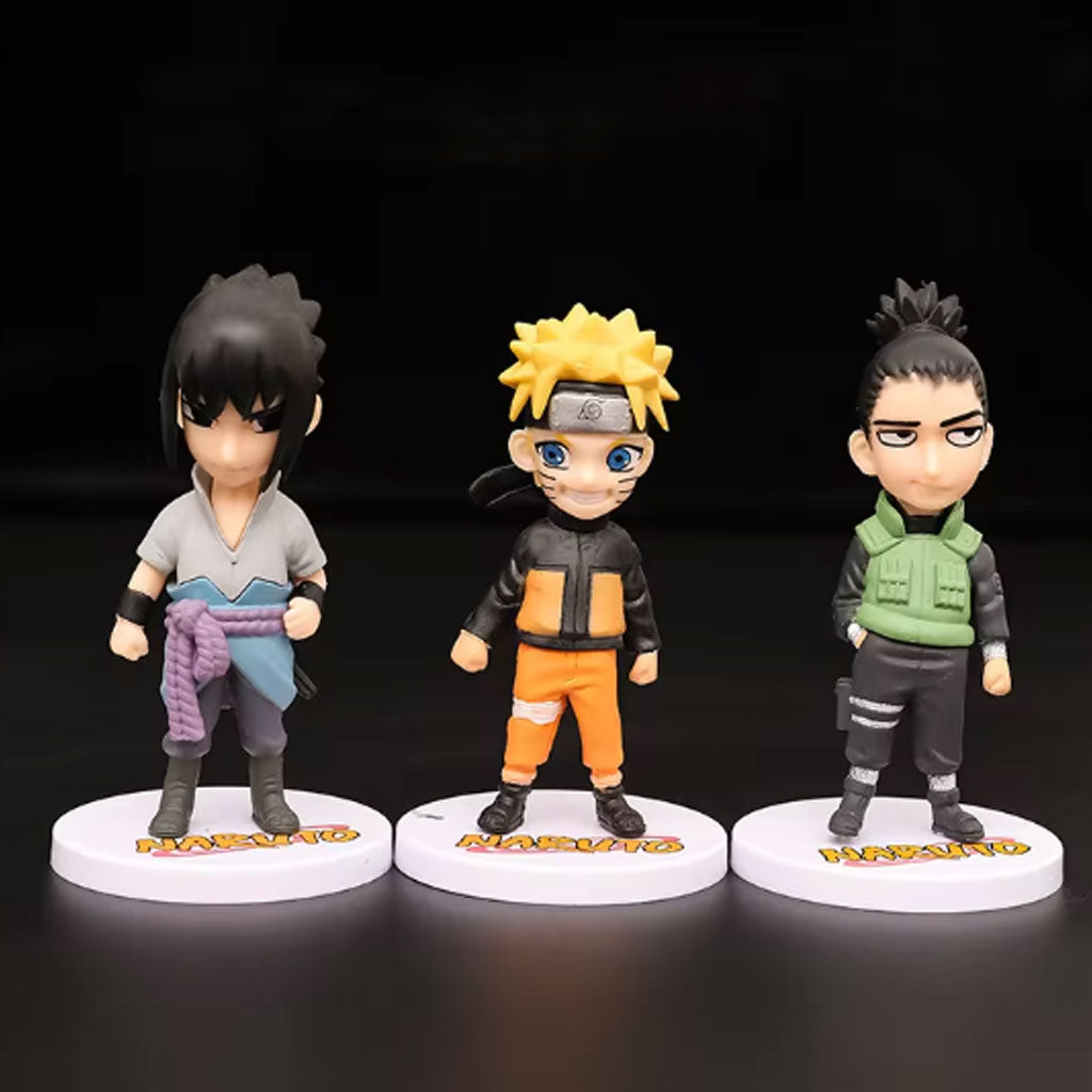 Anime Action Figures Naruto Chibi Figurines Set of 6 - 11.5cm Approx.