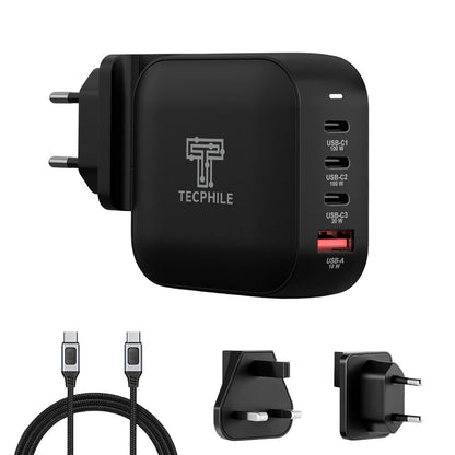 TECPHILE 100W GaN Charger with Fast Charging Cable