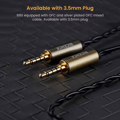 NiceHCK B80 Flathead Wired Earphone comes with Universal 3.5mm Plug