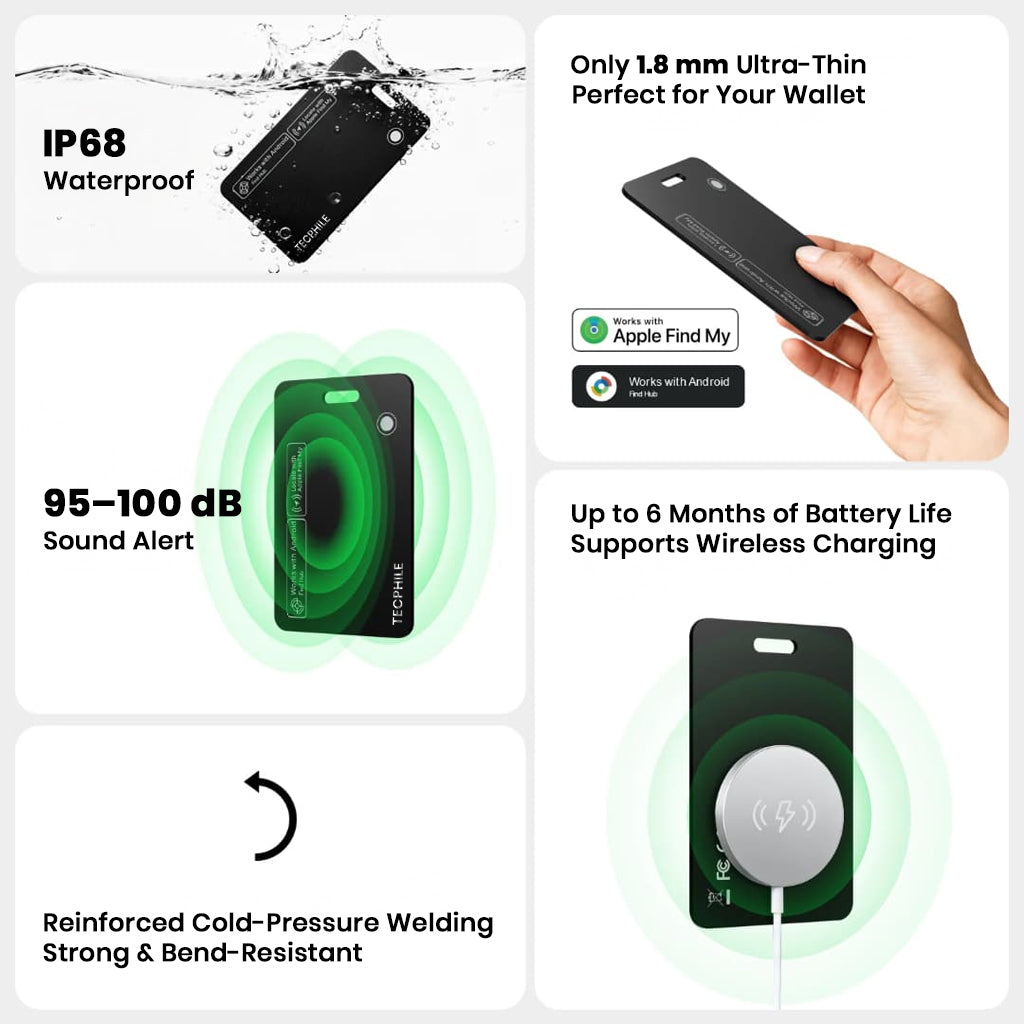 Nutale – Card Tracker Smart Air Tag for Apple & Android Rechargeable Bluetooth Finder