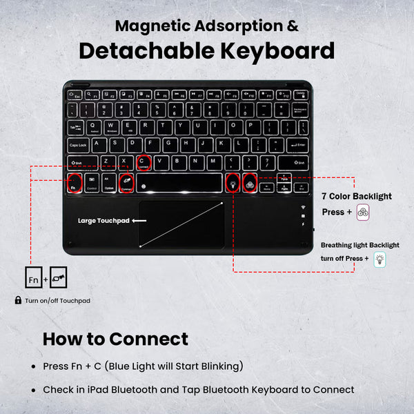 OP116T Keyboard Case Cover for OnePlus Pad 11.61 inch 2023 - 7