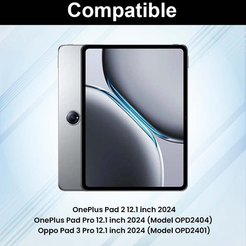 OnePlus Pad 2 and Oppo Pad 3 Pro 12.1-inch (2024) compatibility display. High-resolution tablet with sleek design and advanced features.