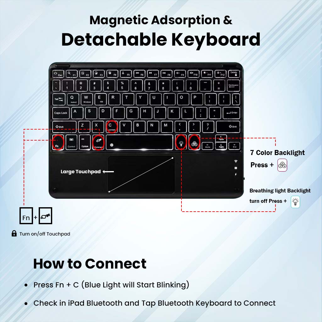 OP121 Keyboard Case OnePlus Pad 2 OnePlus Pad Pro Oppo Pad 3 Pro 12.1 2024 bluetooth case