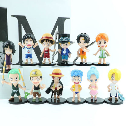 One Piece Set of 12 Figurines Anime Action Figures