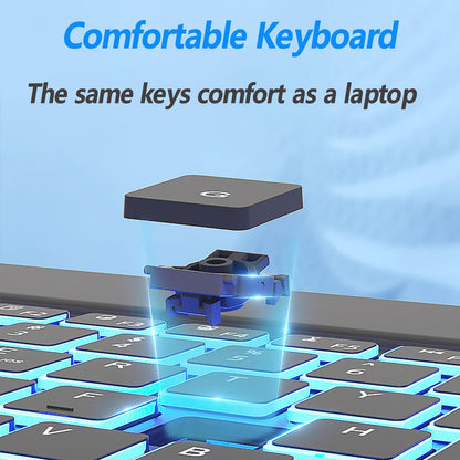 P610T Keyboard Case for Samsung Galaxy Tab S6 Lite 10.4" 2024 scissor keys