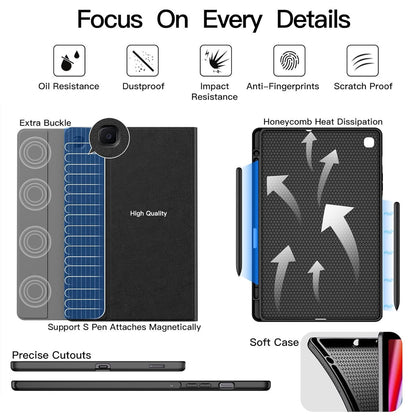 P610T Keyboard Case for Samsung Galaxy Tab S6 Lite 10.4" 2024 Detailed design