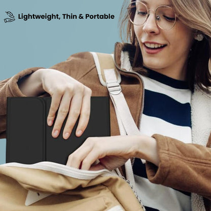 Lightweight and portable keyboard folio case for Lenovo Tab K11 Gen 2, ideal for travel and daily use with slim design.