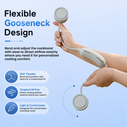 TECPHILE – DQ207Pro Portable Neck Fan with Cooling Mode Hands-Free Bladeless Fan