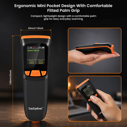 LUCKYDOOR K-82 1D & 2D Portable Wireless Barcode Scanner for iOS PC POS