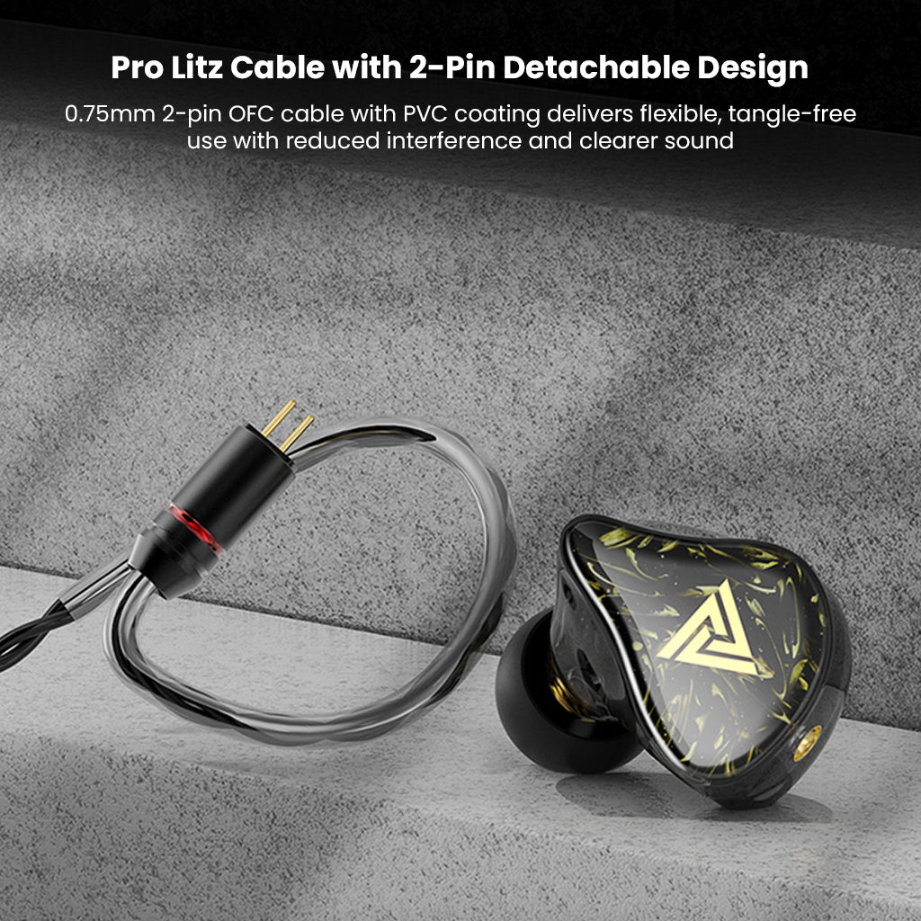 QKZ - Kaiser 10mm Dual Dynamic Driver HiFi In-Ear Monitor