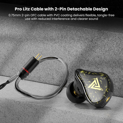 QKZ - Kaiser 10mm Dual Dynamic Driver HiFi In-Ear Monitor Earphones